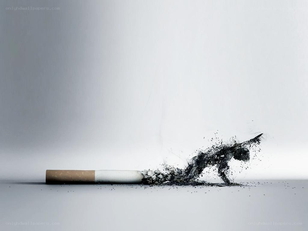 cigarette smoke forming a figure