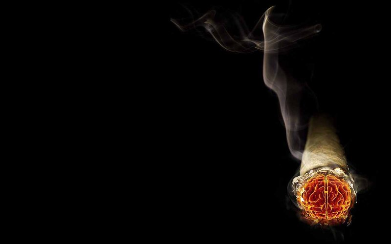 cigarette with brain design