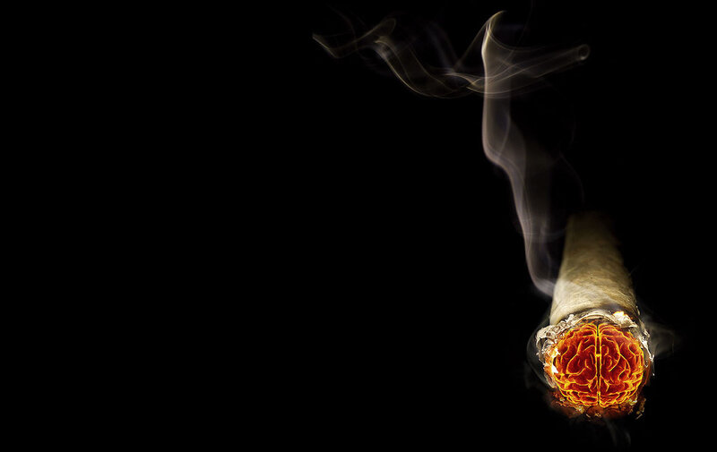Cigarette with Brain Inside — Black