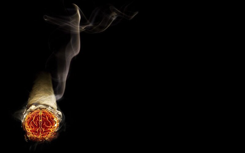 cigarette with brain inside