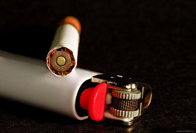 Cigarette with Bullet