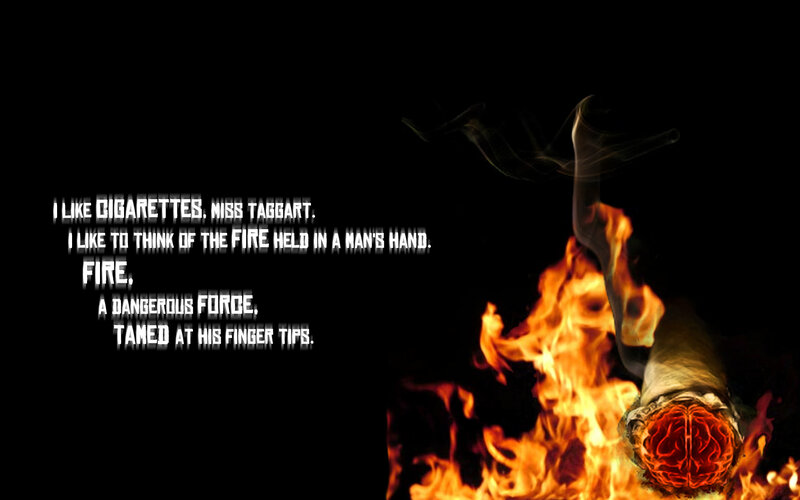 Cigarette with fire