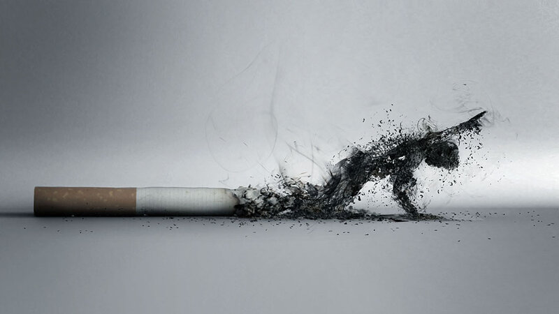 Cigarette with Human Figure — Gray