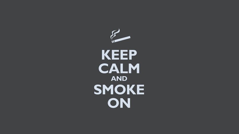 Cigarette with Smoke — Gray