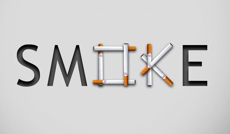 Cigarettes Forming Text