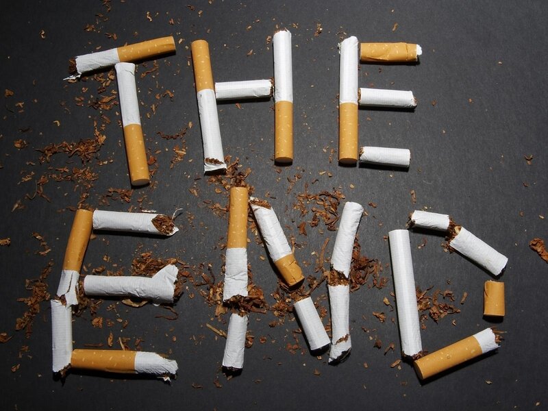 cigarettes spelling the end