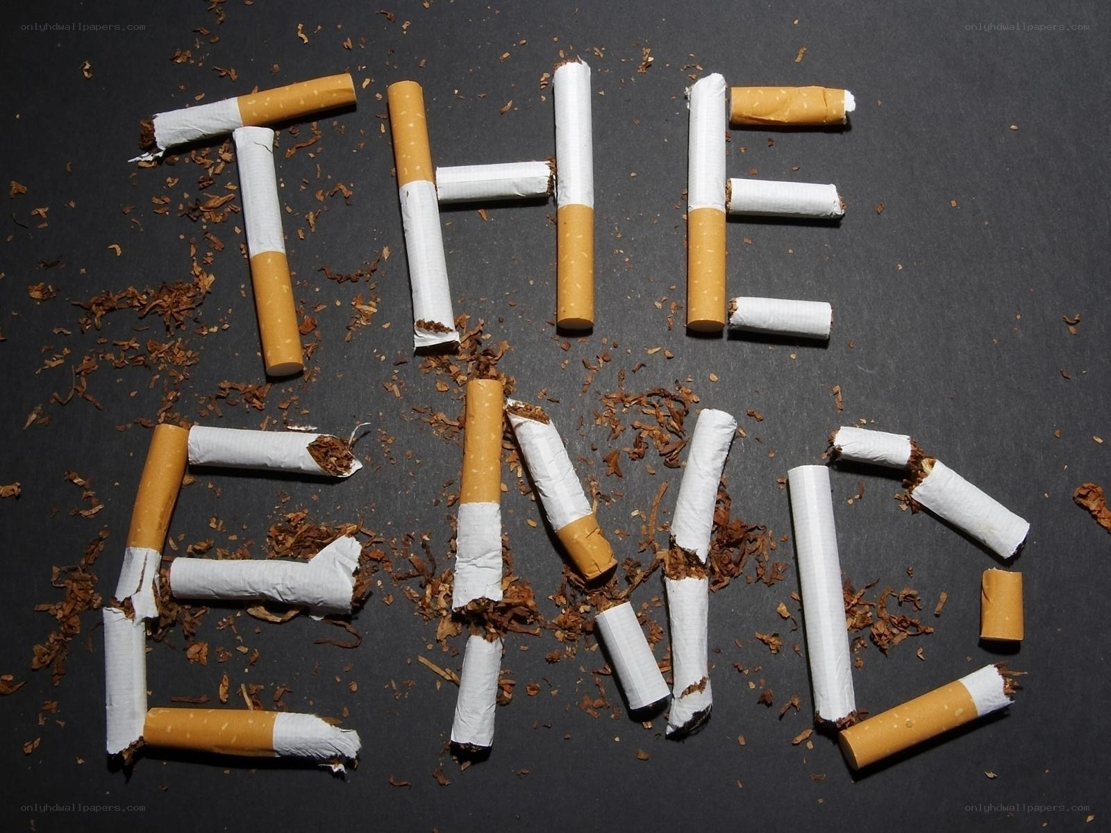 cigarettes spelling the end