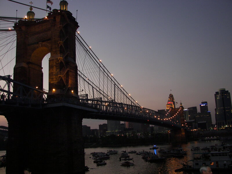 Cincinnati Bridge at Dusk