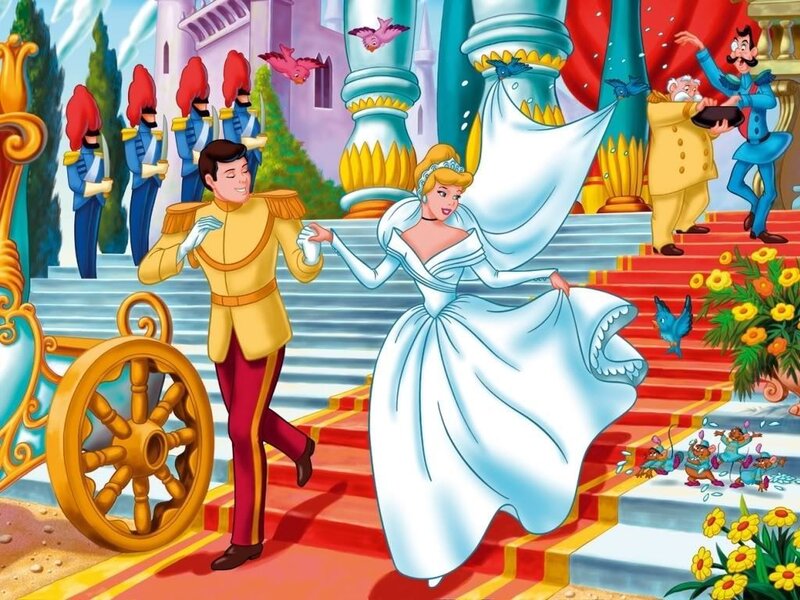 Cinderella and Prince — Blue, Joyful