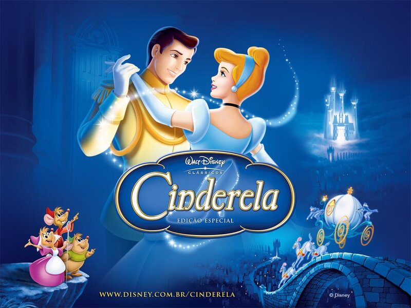 Cinderella and Prince — Blue, Magical, Night, Illustration, Castle