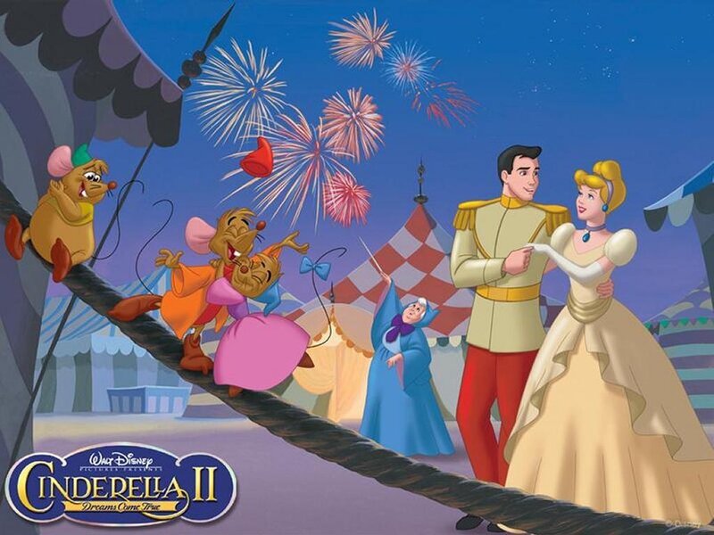 Cinderella and Prince Dancing — Blue, Celebratory