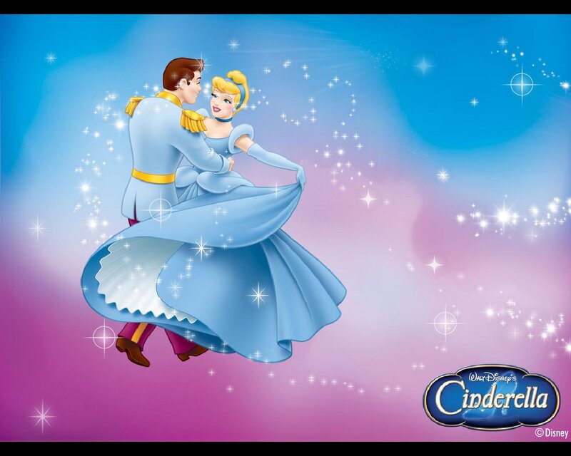 Cinderella and Prince Dancing — Blue, Magical, Night
