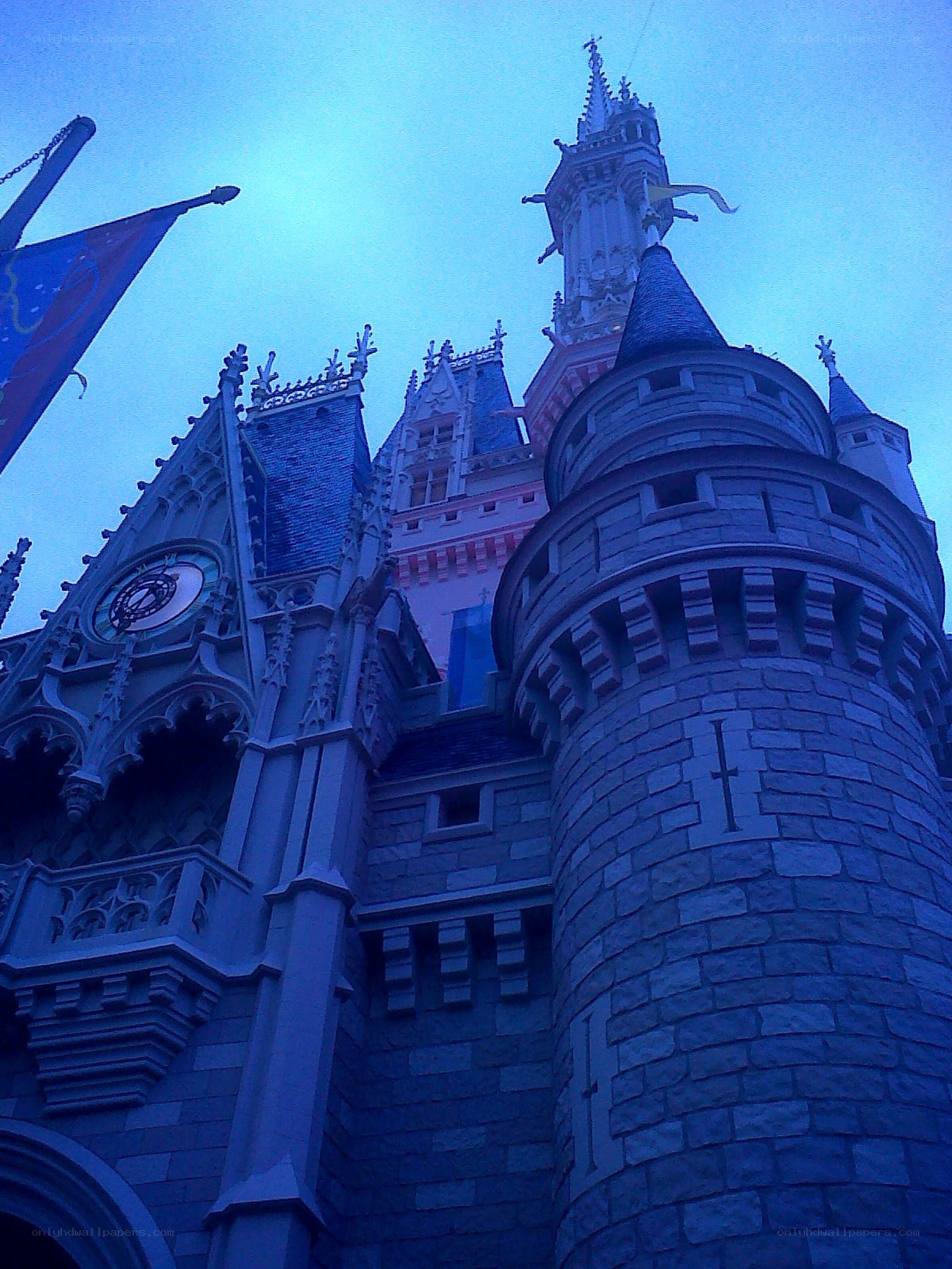 Cinderella Castle at dusk