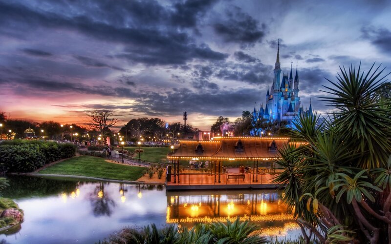 Cinderella Castle at Dusk — Blue, Dramatic