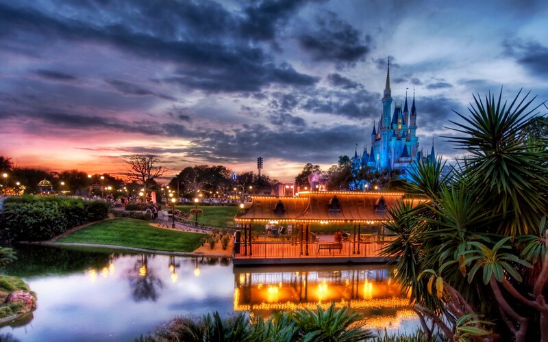 Cinderella Castle at Dusk — Blue