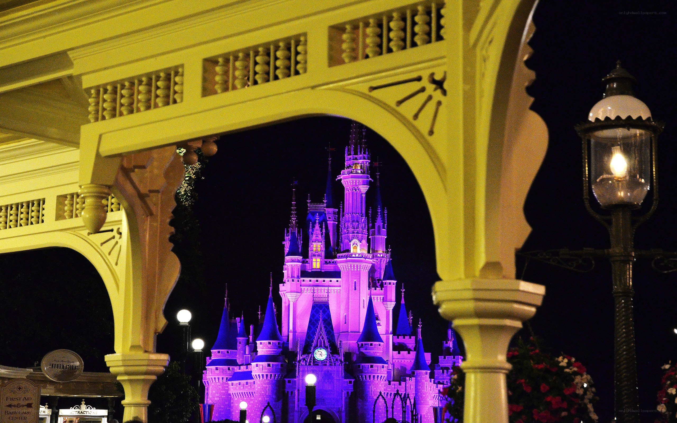 Cinderella Castle at night