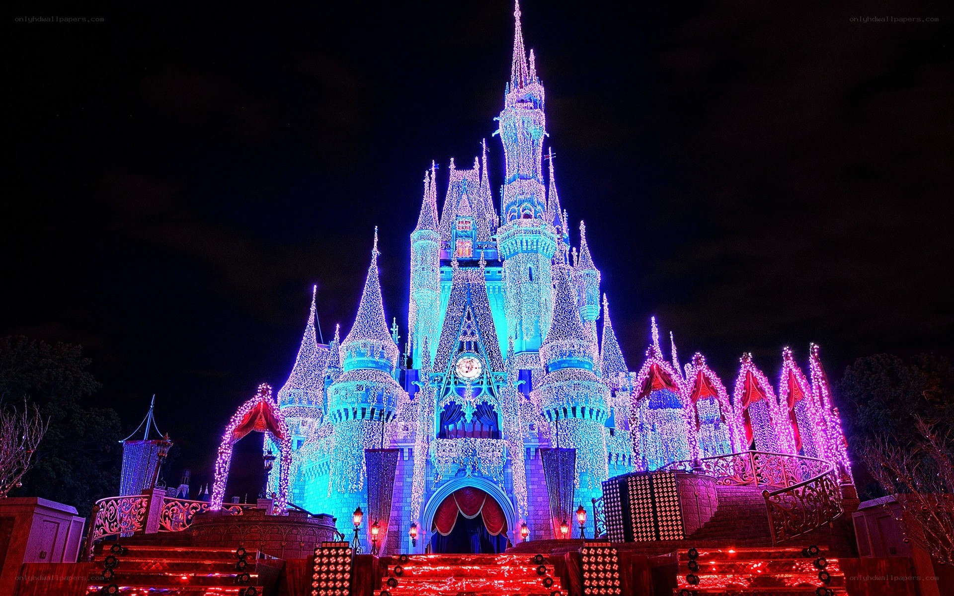Cinderella Castle at night