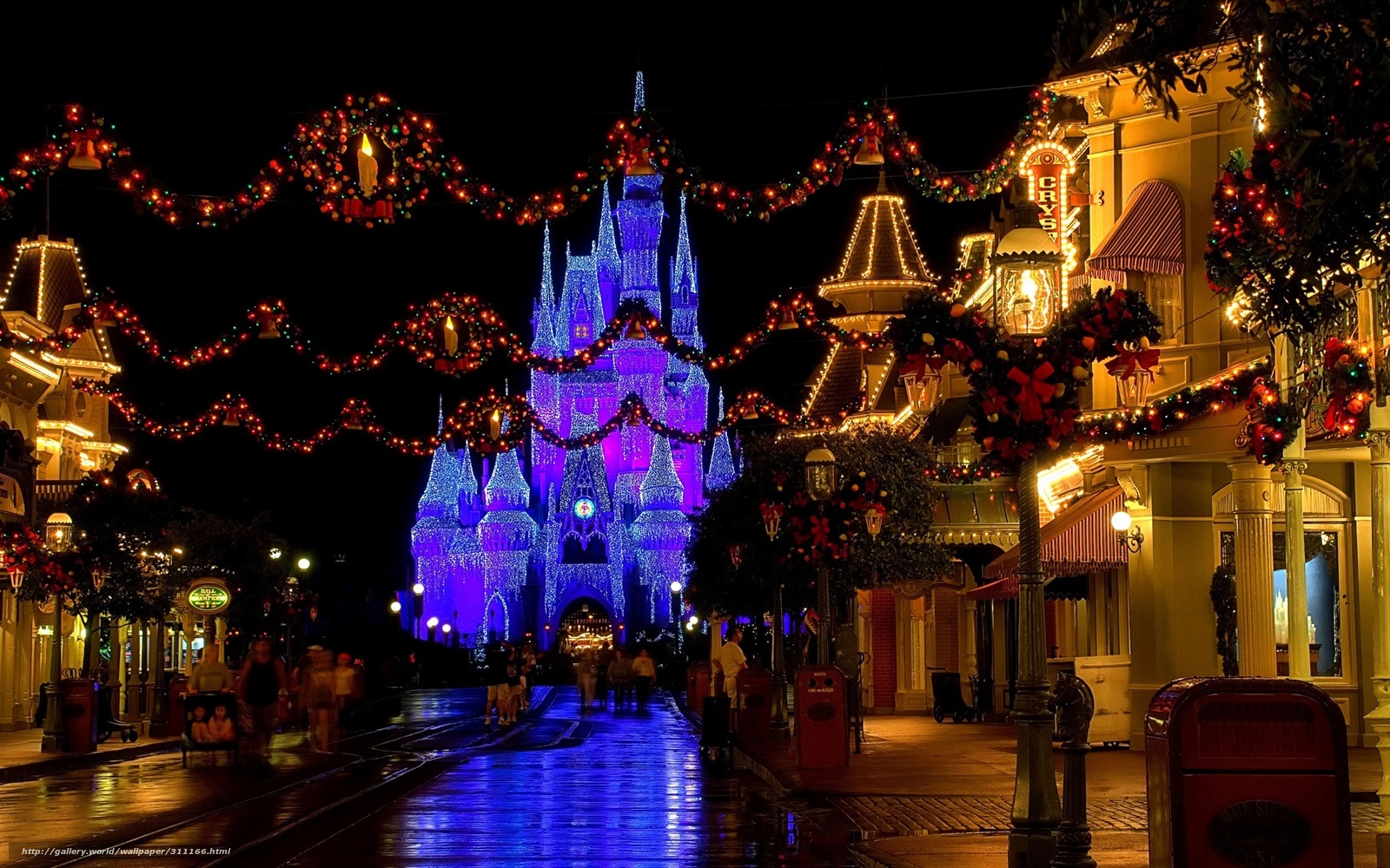 Cinderella Castle at night