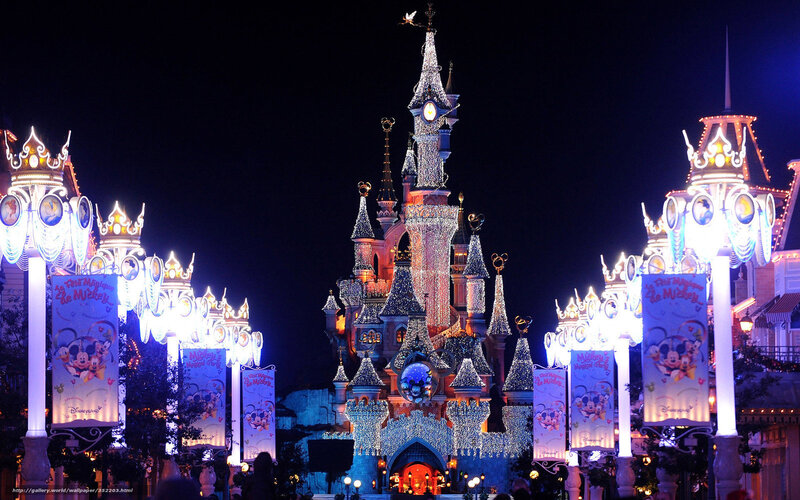 Cinderella Castle at night