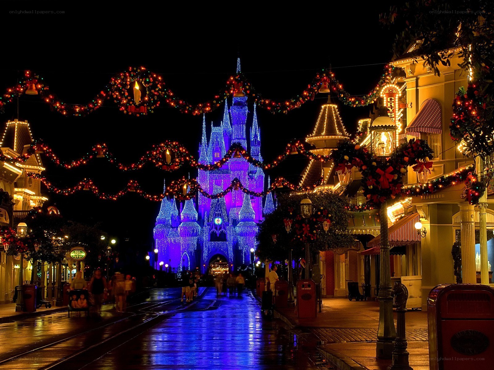 Cinderella Castle at night