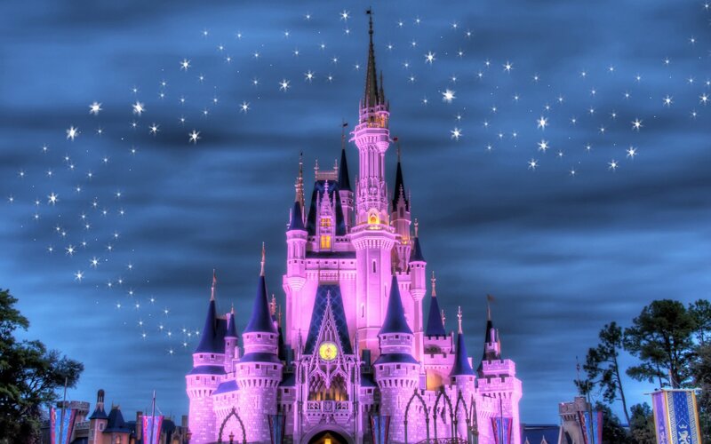 Cinderella Castle at night