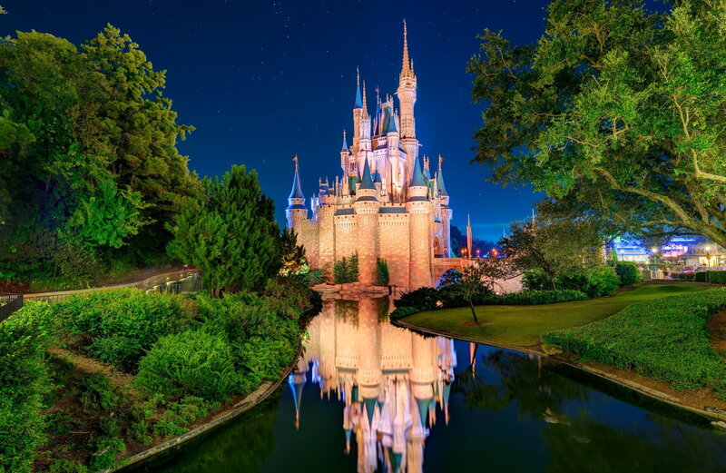 Cinderella Castle at Night — Blue, Serene