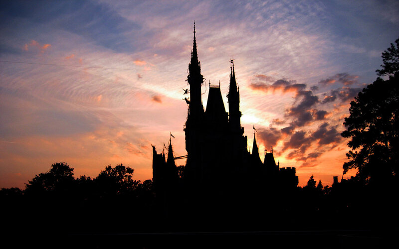 Cinderella Castle at sunset