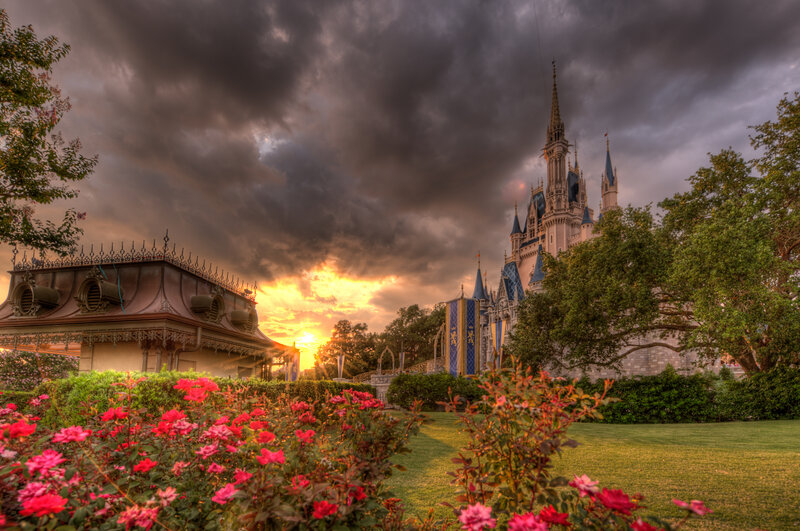 Cinderella Castle at Sunset — Blue