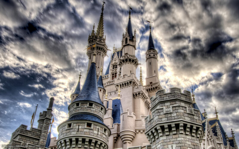 Cinderella Castle — Blue, Dramatic, Afternoon