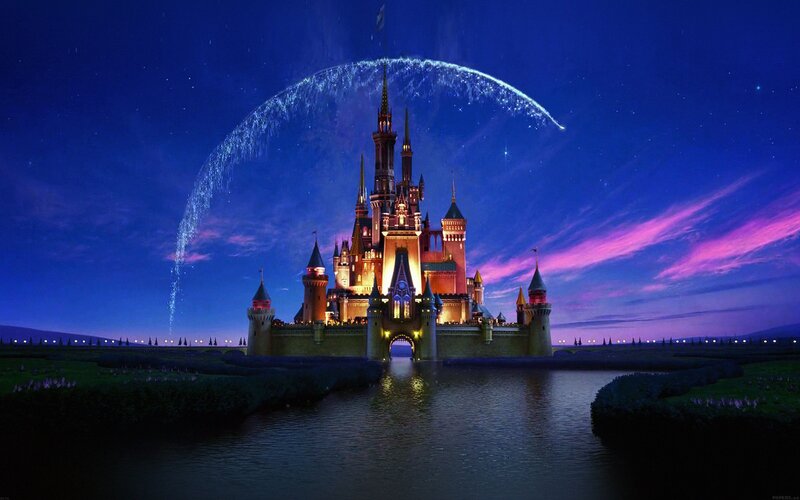 Cinderella Castle — Blue, Magical, Night, Digital Art