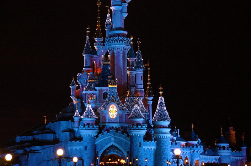 Cinderella Castle — Blue, Magical, Night, Photograph