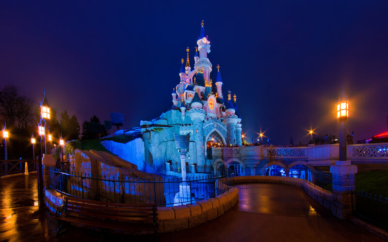 Cinderella Castle — Blue, Magical, Night