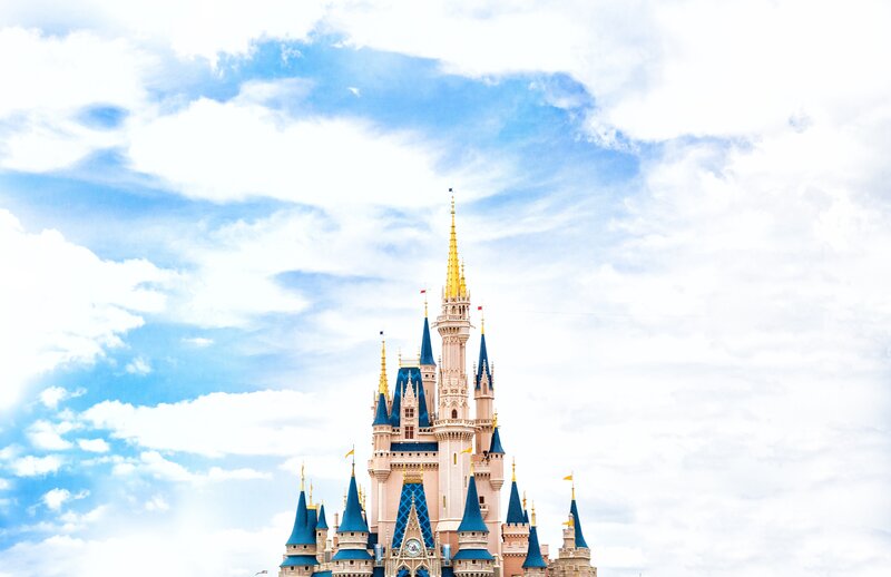 Cinderella Castle — Blue, Serene, Afternoon, Photograph, Sky