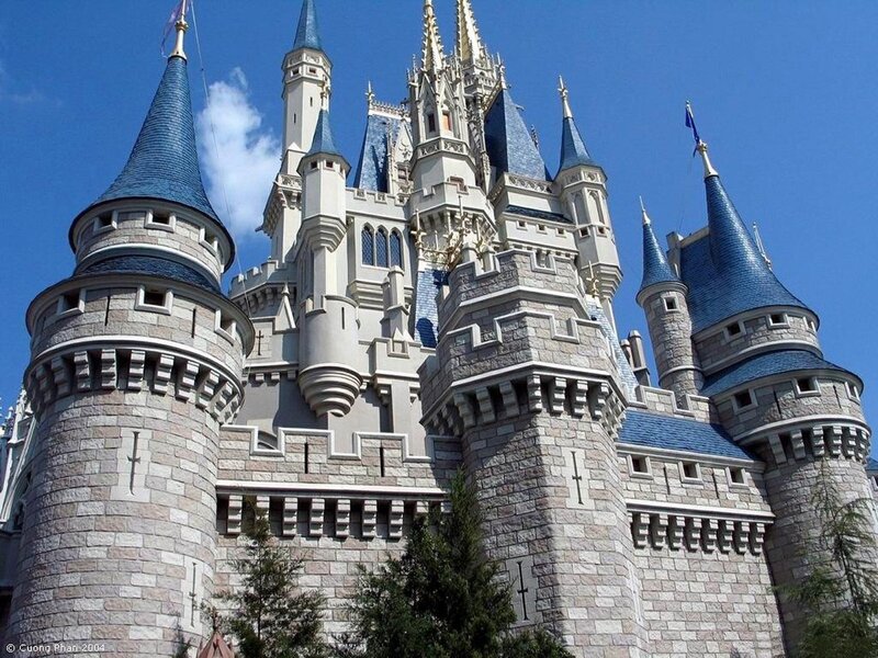 Cinderella Castle — Blue, Serene, Afternoon, Photograph, Towers