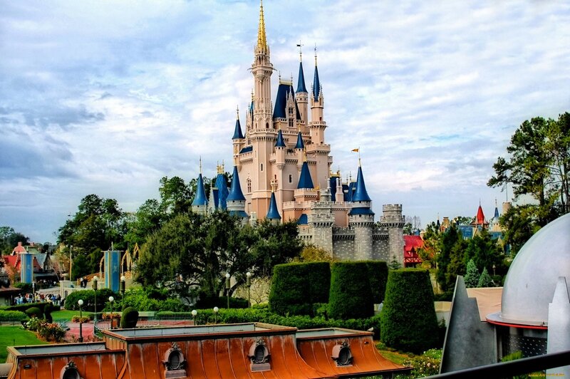 Cinderella Castle — Blue, Serene, Afternoon, Photograph, Trees