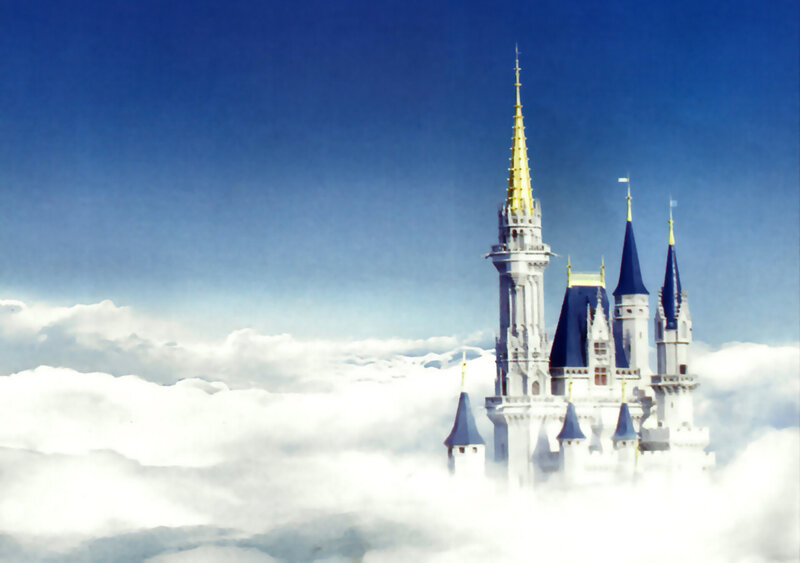 Cinderella Castle — Blue, Serene, Digital Art
