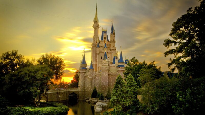Cinderella Castle — Blue, Serene, Sunset, Photograph
