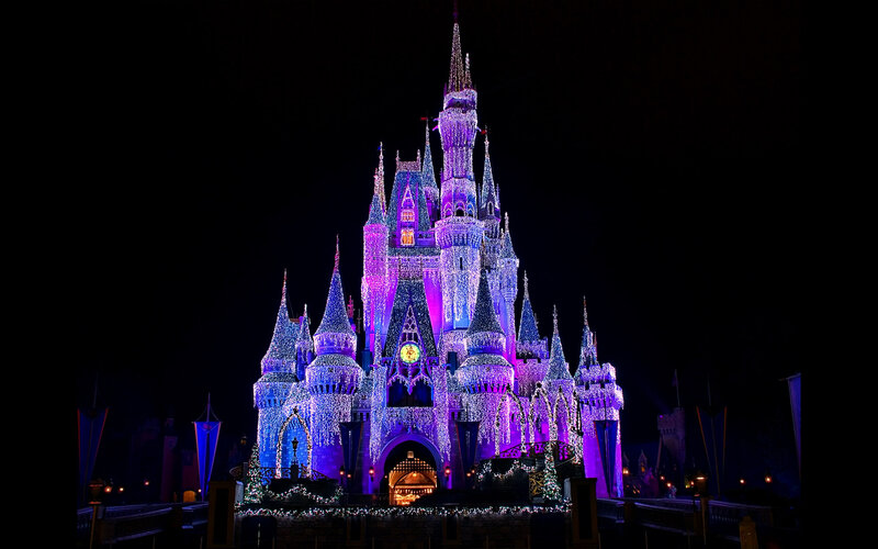 Cinderella Castle — Purple, Magical, Night