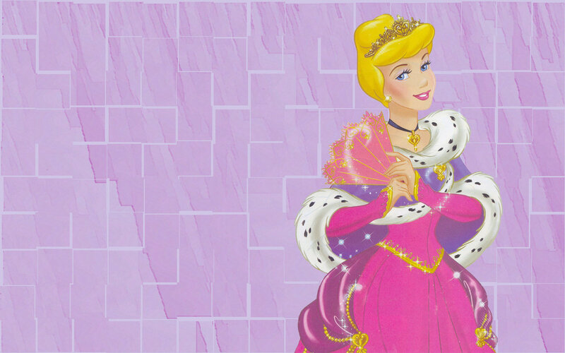 Cinderella Holding a Fan