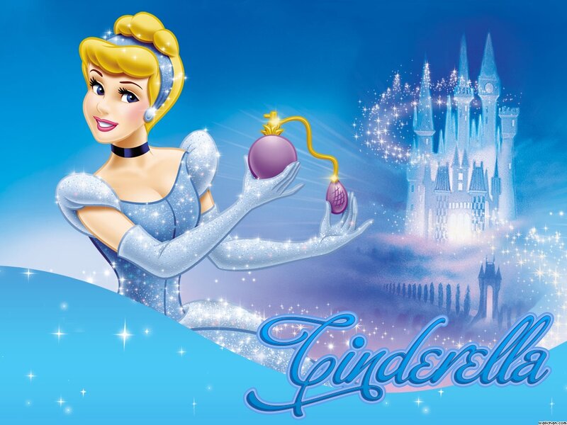 Cinderella Holding a Pumpkin