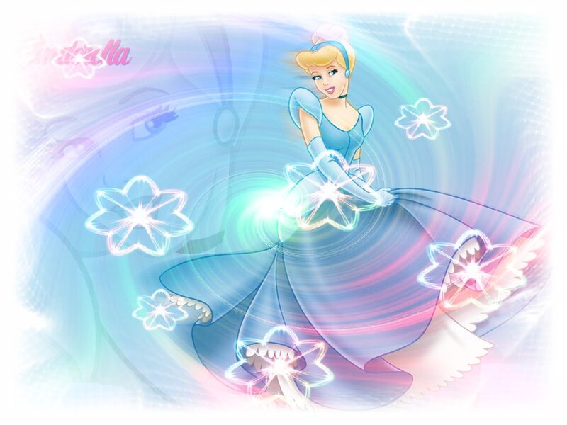 Cinderella in Blue Dress — Magical, Digital Art