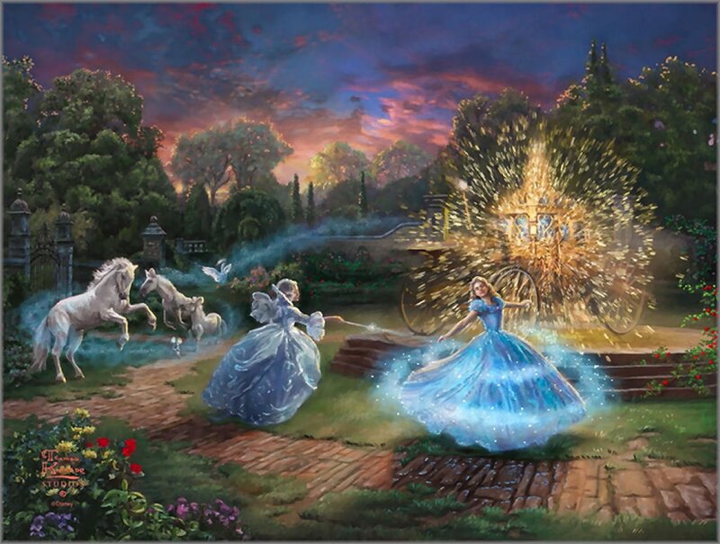 Cinderella in Blue Dress — Magical, Sunset