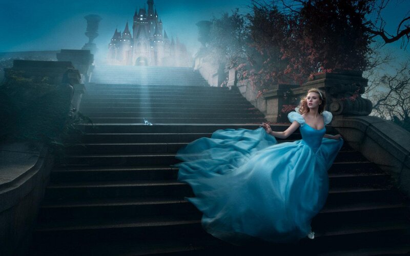 Cinderella in blue gown