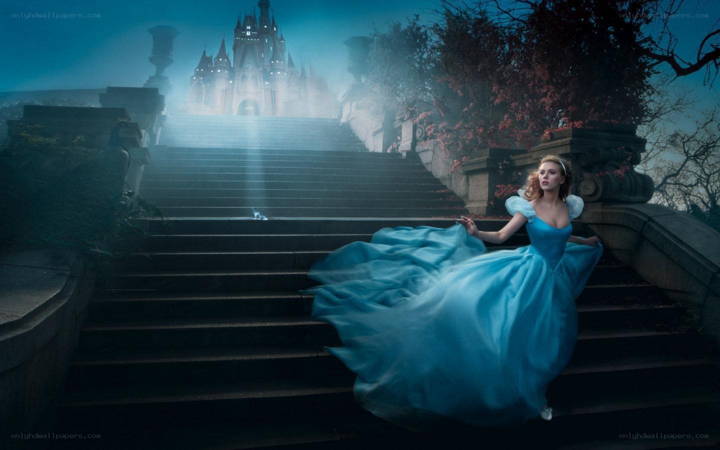 Cinderella in blue gown