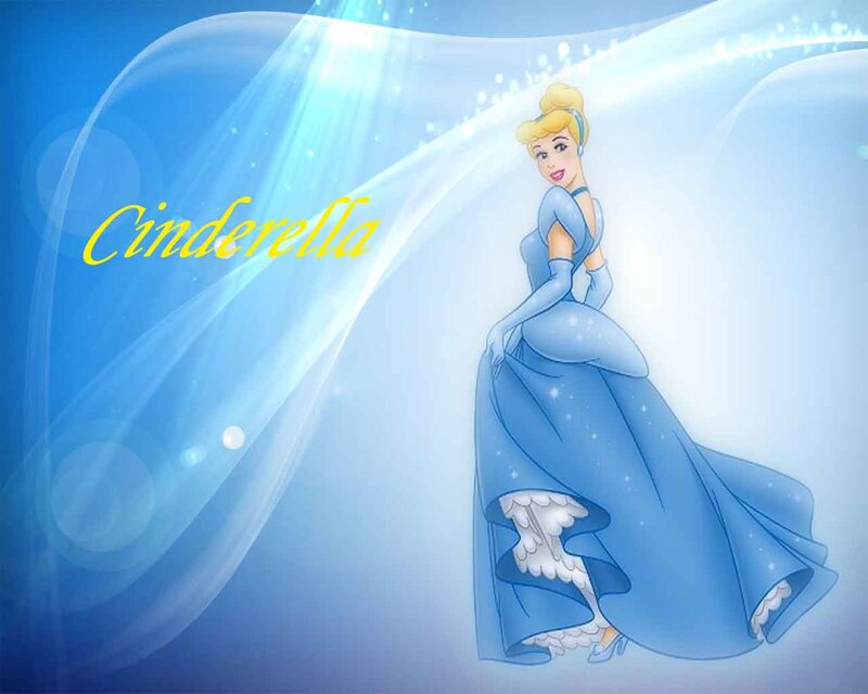 Cinderella in Blue Gown — Magical, Illustration