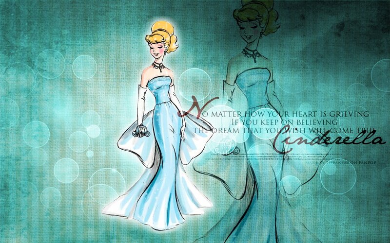 Cinderella in Blue Gown — Teal