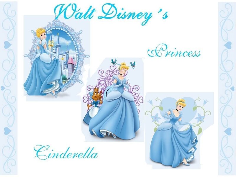 Cinderella in Blue Gown — Whimsical, Illustration, Castle
