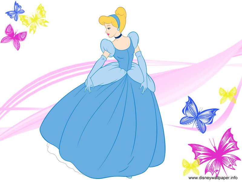 Cinderella in Blue Gown — Whimsical, Illustration