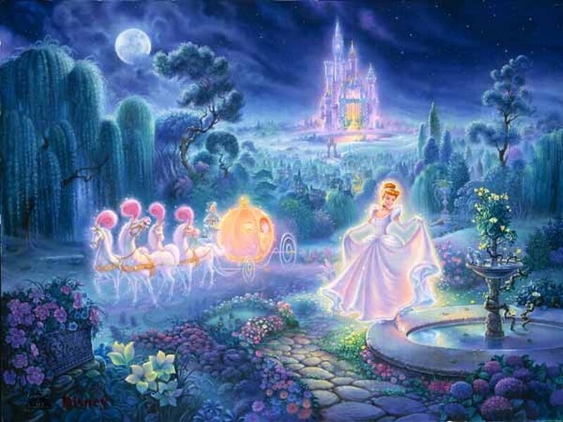 Cinderella in Garden — Blue