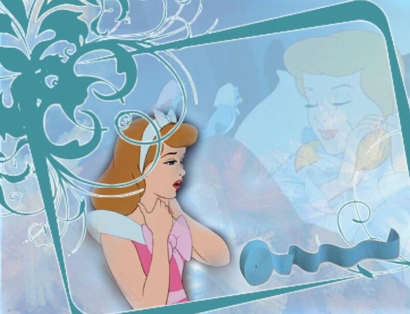 Cinderella in Pink Dress — Blue